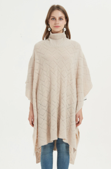 Ladies Oversized Pure Cashmere Long Poncho