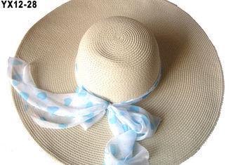 Mix Color Packable Sun Hat , 9cm Brim Paper String Crochet