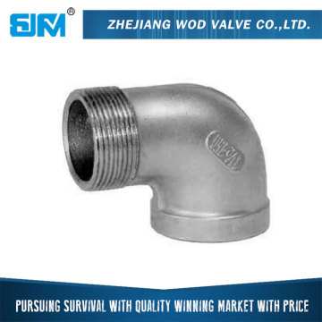 Threaded Stainless Steel Reusable Hose Fitting Stainless Steel Elbow 1 /2 Inch 90