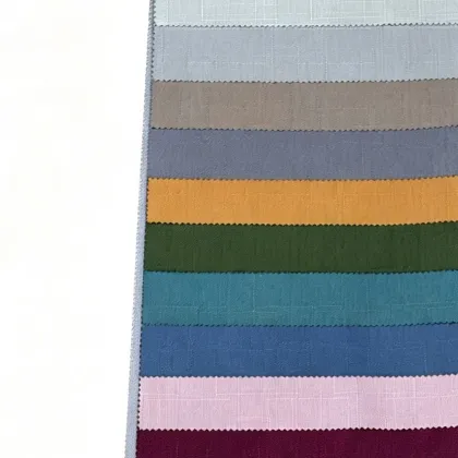 Multicolor Slub Linen Fabric