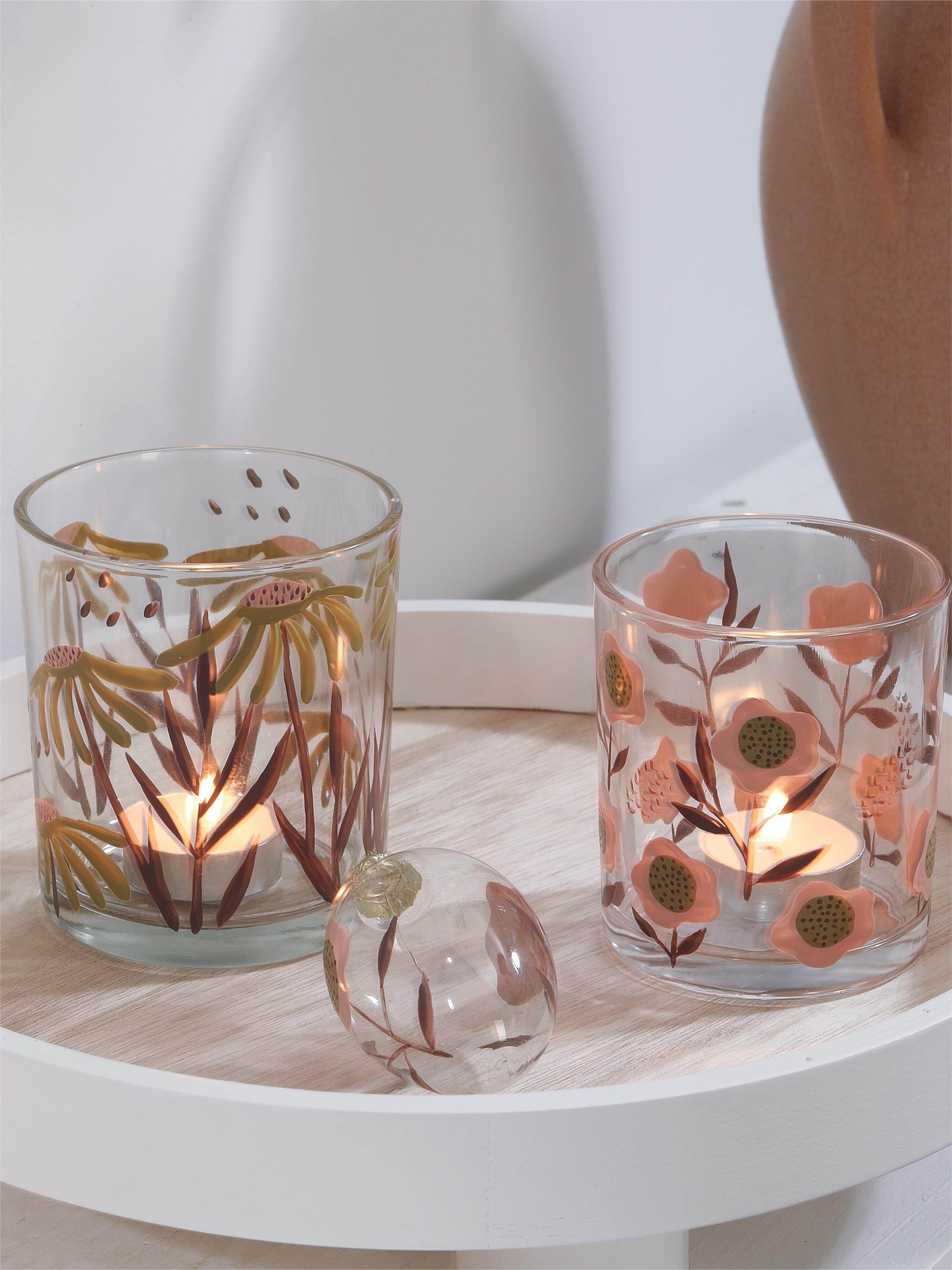 Easter Glass Candle Holder