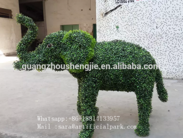 Wholesale price checp outdoor green grass decorative elephant sculpture