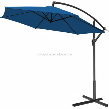 10ft Steel 8-Rib Outdoor Cantilever Patio Umbrella