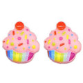 Hot Sale Flatback Cup Cake Resin Cabochon Dollhouse Toys Scrapbook Making Home Decoration Charms Kids Hairpin Ornament