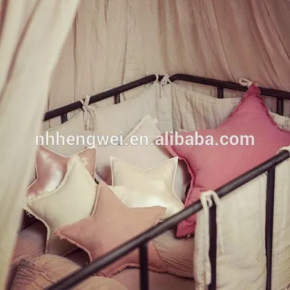Soft cotton decor star shaped pillow for kids teepee and canopy