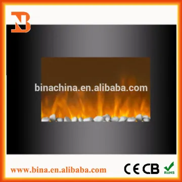 2015 Wall mounted pebble electric fireplace heater with LED light