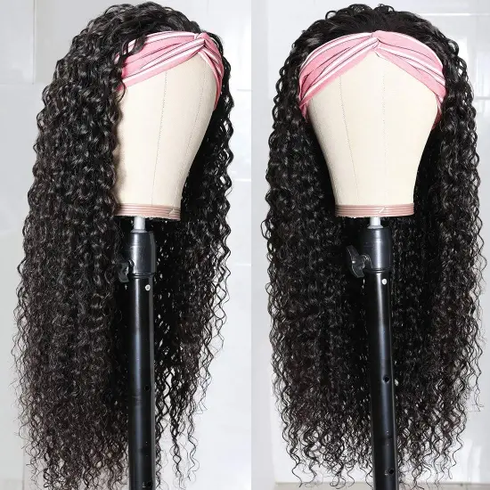Wholesale Remy Human Hair Headband Wig,Headband Wig Human Hair For Black Women,150% 180%Density Curly Headband Human Hair Wig