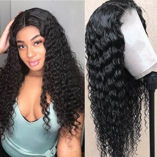 Wholesale Transparent Hd deep wavy curly human hair lace front wig raw,Pre Plucked Transparent Lace Front Wigs