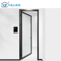 Aluminum Alloy Single Panel Casement Door Tempered Glass