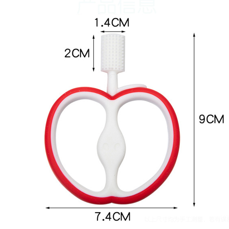 Apple Shape Baby Silicone Training Toothbrush