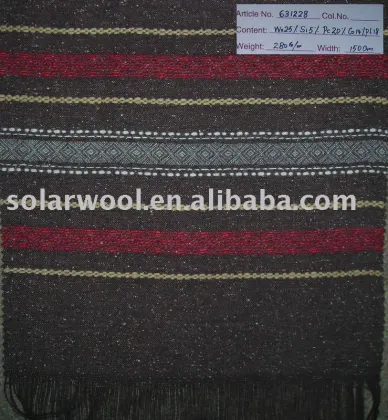 Merino wool plaid flannel fabric