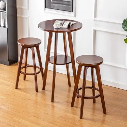 American Nordic Solid Wooden Bar Stool