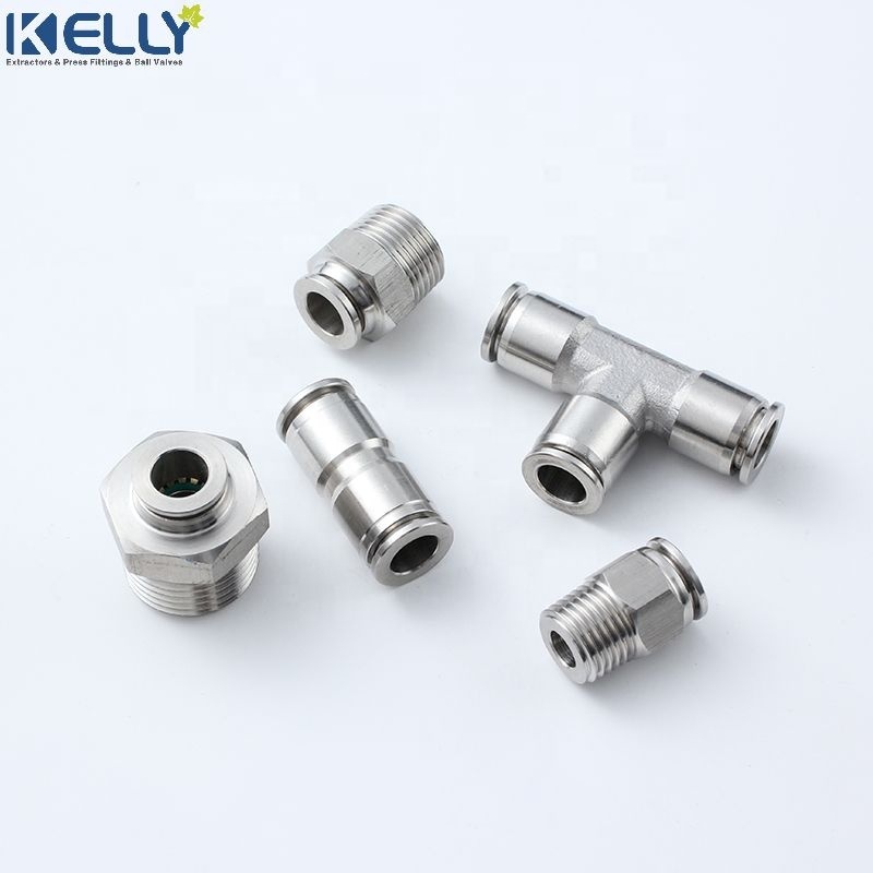 1/8'' to 16mm Air Line Quick Connect Pneumatic Tee Fittings