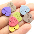 Wholesale Acrylic Double Side Letter Heart Charms Pendants Beads Antique Bronze Plated,yes 100pcs/bag Multi Size CY-MSB365 Sola