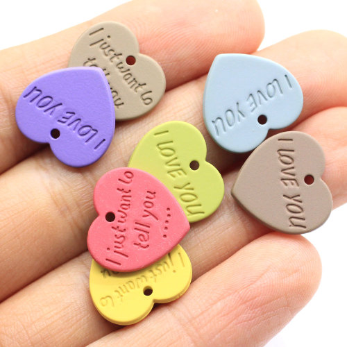Wholesale Acrylic Double Side Letter Heart Charms Pendants Beads Antique Bronze Plated,yes 100pcs/bag Multi Size CY-MSB365 Sola