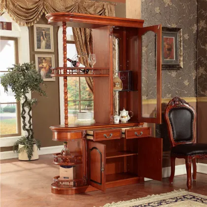 High grade living room furniture display cabinet wooden design partition cabinet