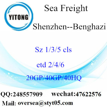 Carga de mar de puerto de Shenzhen que envía a Benghazi