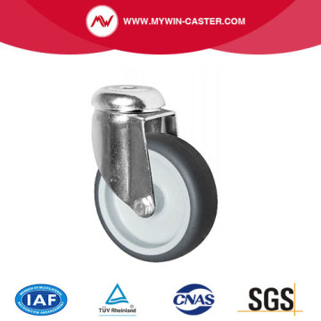 2 "Salutan Zink Tidak ada acuan lengan lubang bolt brek pada TPR tanpa penutup / pp teras bulat Eropah Jenis Roda Caster Light Duty