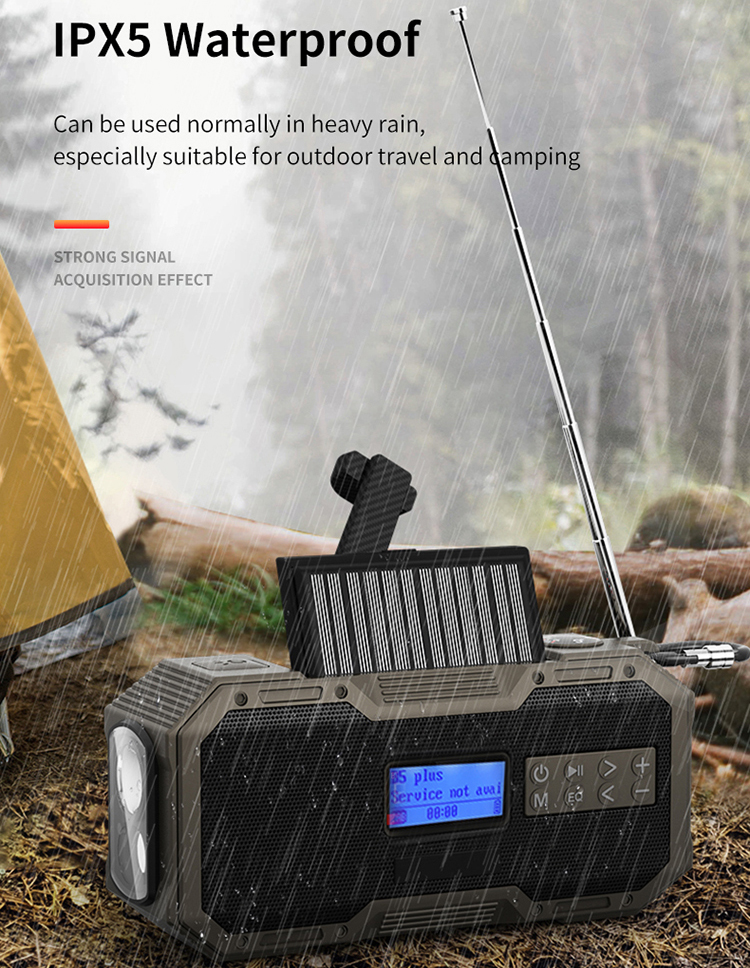 10-in-1 Multi-DAB-FM-Radio Solar Bluetooth-Lautsprecher