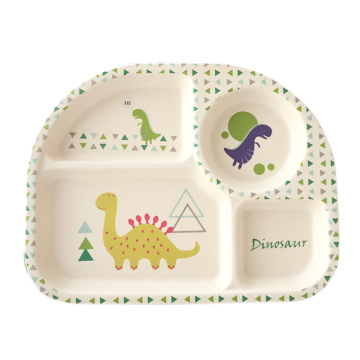 Amazon Top Seller 2019  Animal Panda Bambu Fibre Dinnerware Kids Food Dinner Divided Plates Dishes For Children