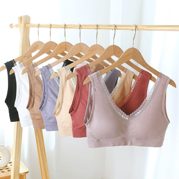 One-Piece Removable Chest Pad Vest - Wholesale Smooth Crop Top for Women