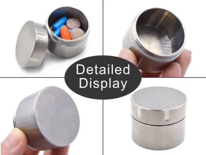Custom Portable Titanium Waterproof Pill Container Box Cases