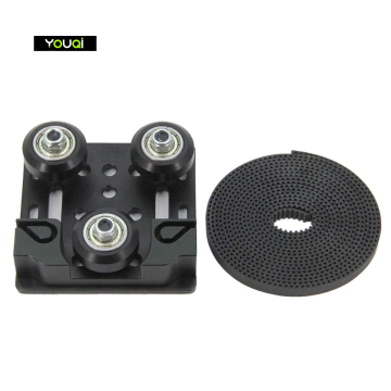 Εξαρτήματα αναβάθμισης εκτυπωτή 3D: YouQi Big V Wheel Set με πλάκα και σύγχρονη ζώνη για προφίλ αλουμινίου 2020V-slot