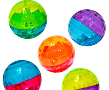 Flashing Two-tone Diamond High Bounce Balls