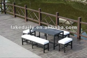 PE rattan dinning table set