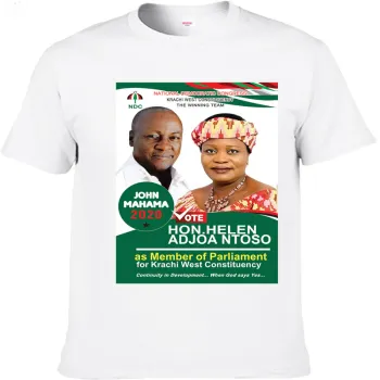 Wholesale Bulk Men's White 100% Polyester T-Shirts for Campaigns and Elections - Perfect for Country Big Events