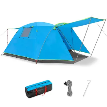 4-Person Double Layer Waterproof Ultralight Camping Tent for Outdoor Hiking