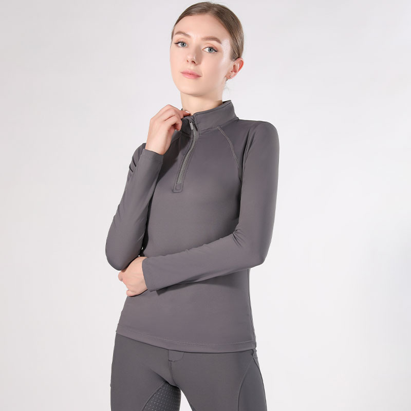 stand collar horse riding base layer