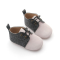 black oxfords Soft Leather Baby Prewalker Toddler shoes Supplier