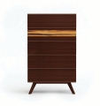 Высокое качество современный стиль домашнего использования бамбука пять ящике комода