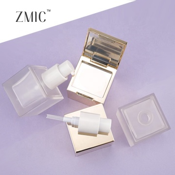 Private Label Waterproof Makeup Foundation Bottle with Shimmer Top and Concealer Bottle with Mirror - 30ml