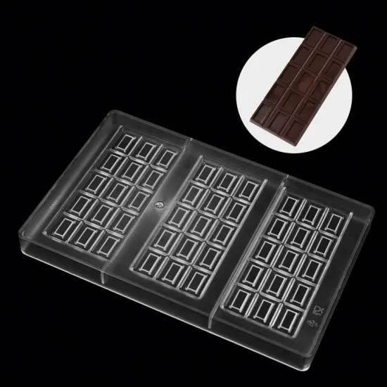 DIY Chocolate Bar PC Mould - Clear Polycarbonate Candy Mold for Pastry Tools