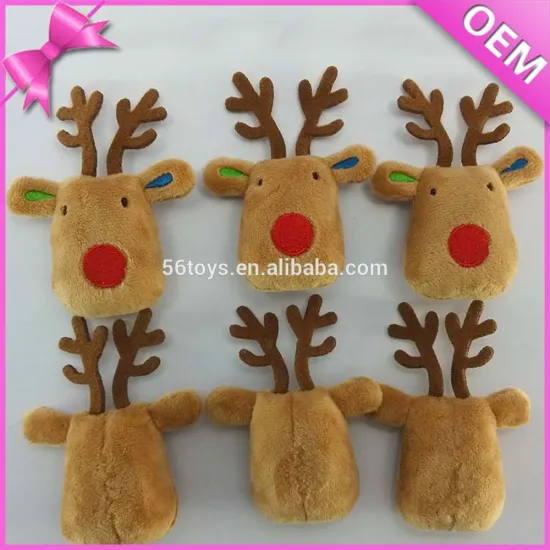 christmas souvenir plush animal toy, plush deer head