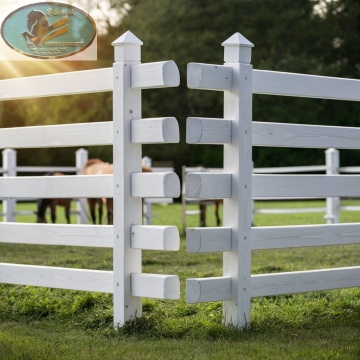 UV Resistant High-Quality Customized 4 Rails PVC Fence for Horse Keeping