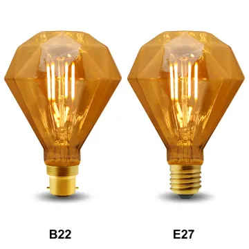 Amber-tinted Glass E27 Lamp Cap LED Bulb - Decorative Filament LED Light