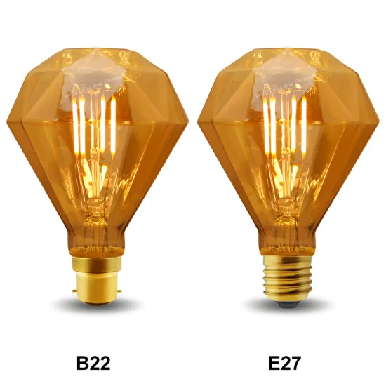 Amber-tinted Glass E27 Lamp Cap LED Bulb - Decorative Filament LED Light