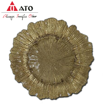 Irregular Gold glass plate