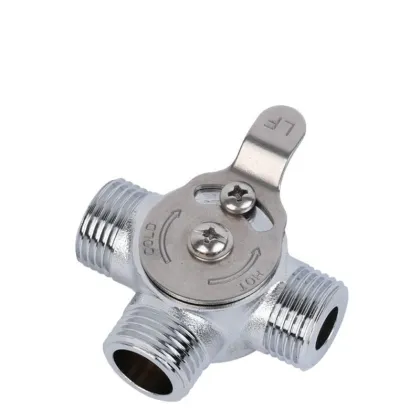 3-Way Hot Cold Water Mixing Valve - Solid Brass Commercial Temperature Control Valve