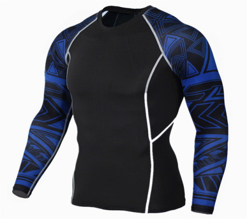 Manica lunga della manica di Rash Guard degli uomini del poliestere di Pilling di sublimazione di alta qualità