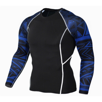 High Quality Sublimation Anti Pilling Polyester Men Rash Guard Long Sleeve