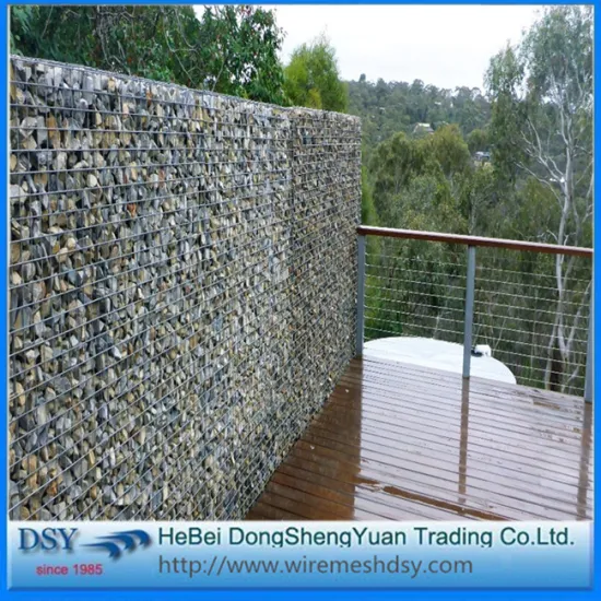 welded gabion box for stone retaining wall