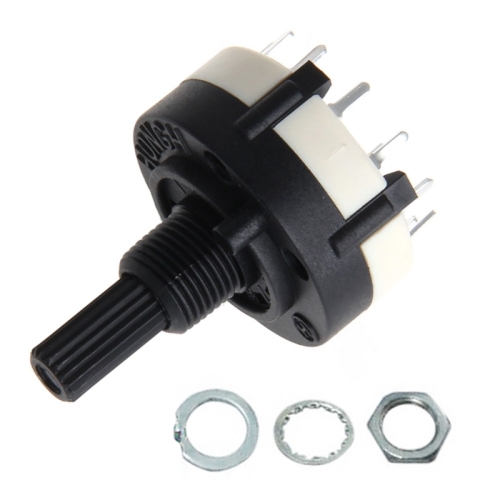 1pc High-quality RS26 1 Pole Position 6 Selectable Band Rotary Channel Selector Switch Deck Rotary Switch Band Selector