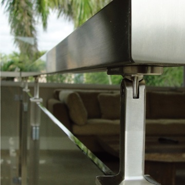 Indoor crystal stair railing square handrail