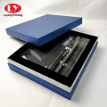 Blue Paper Rigid Cardboard Boxes Acrylic Gift Packaging