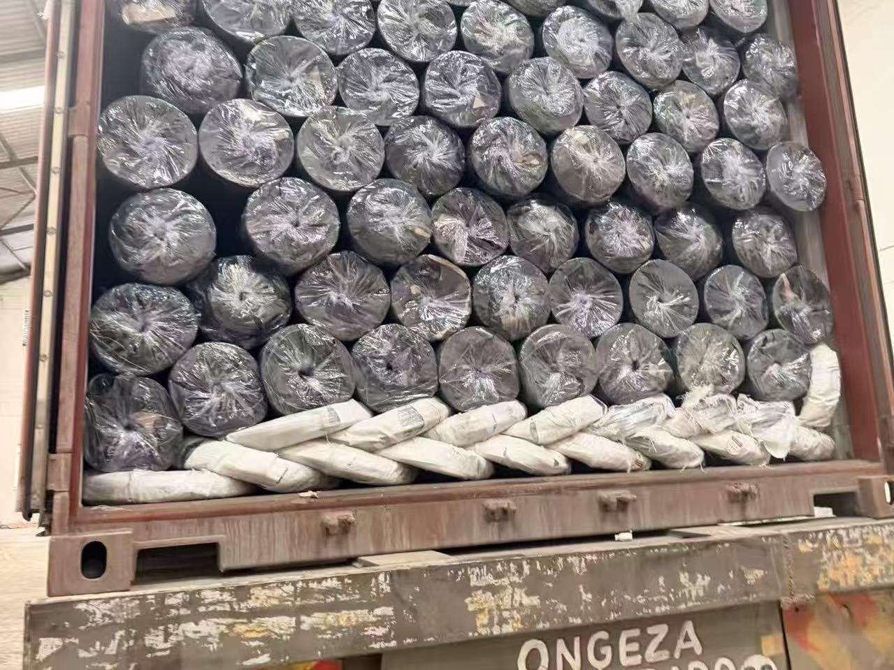 Barbed wire coils in Nairobi warehouse