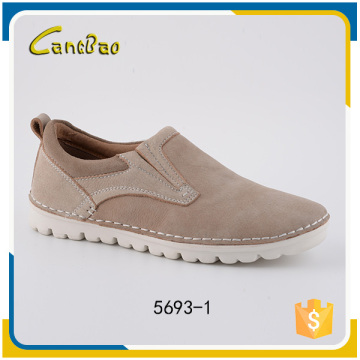 Comfortable leather casual comfortable mens flat sole shoes